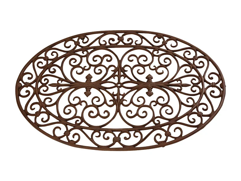 Gratte-pieds paillasson grille en fonte Ovale