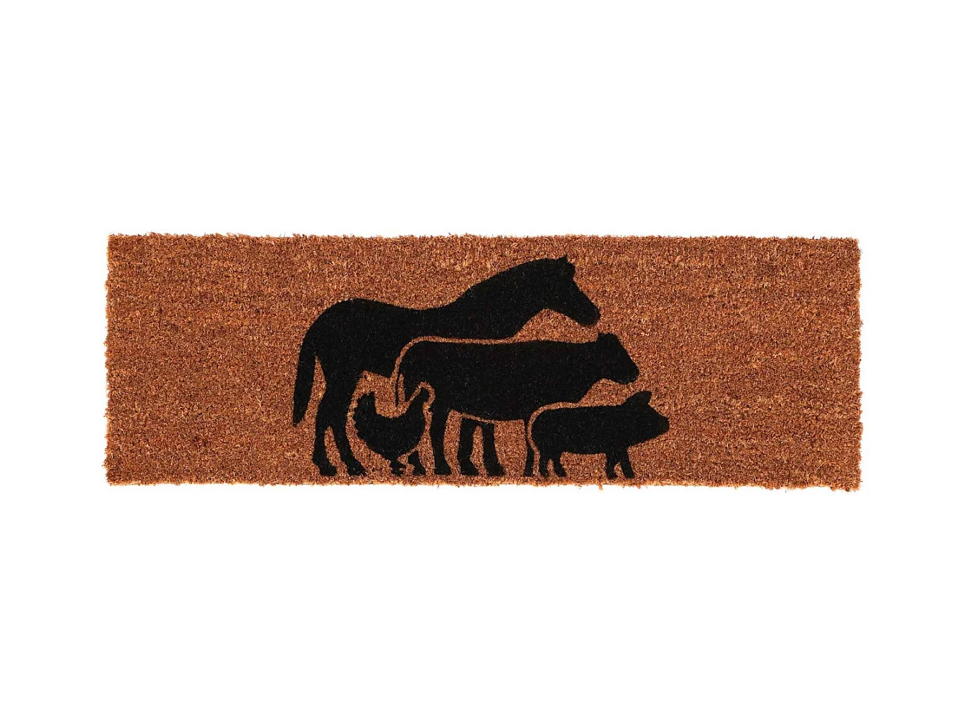 Fußmatte aus Kokosfasern Tiere auf dem Bauernhof 75 x 25 cm