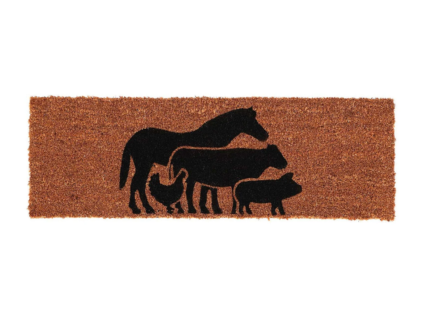 Fußmatte aus Kokosfasern Tiere auf dem Bauernhof 75 x 25 cm