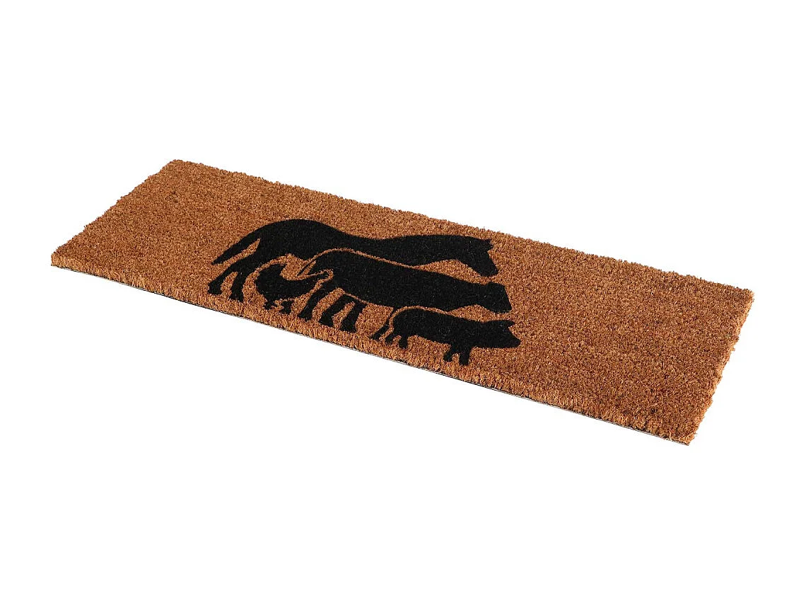 Fußmatte aus Kokosfasern Tiere auf dem Bauernhof 75 x 25 cm