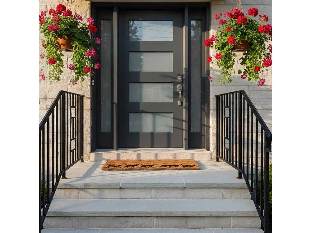 Paillasson en fibres de coco Evolution 75 x 25 cm Chats