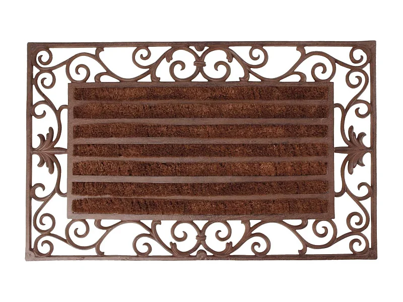 Paillasson en fonte et rouleau coco