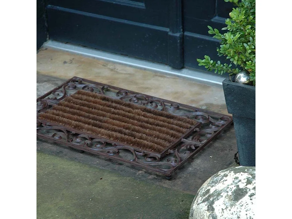 Paillasson en fonte et rouleau coco