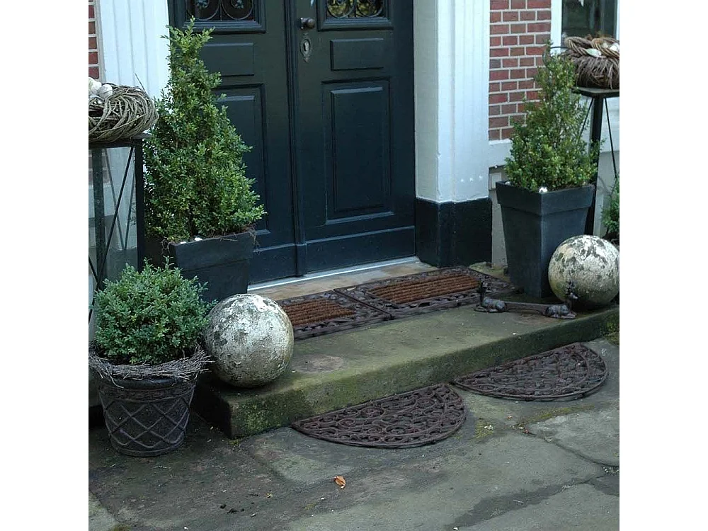 Paillasson en fonte et rouleau coco