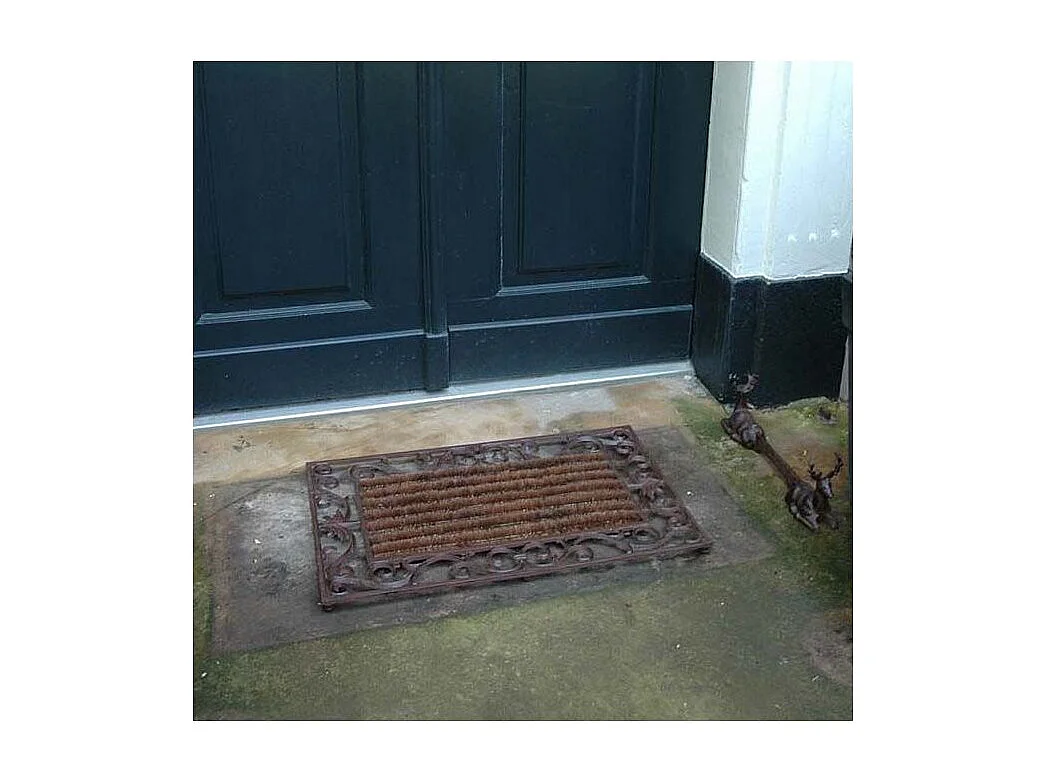 Paillasson en fonte et rouleau coco