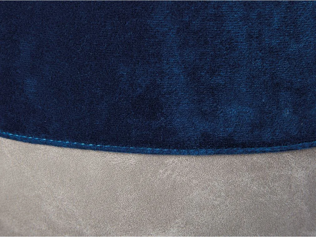 Pouf Design en Velours à Poignée "Laly" 43cm Bleu