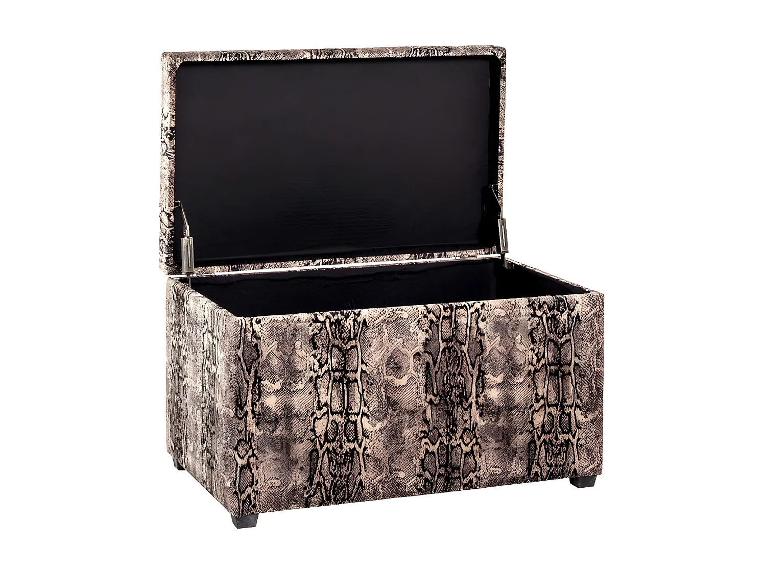 Coffre de Rangement "Motif Serpent" 65cm Marron