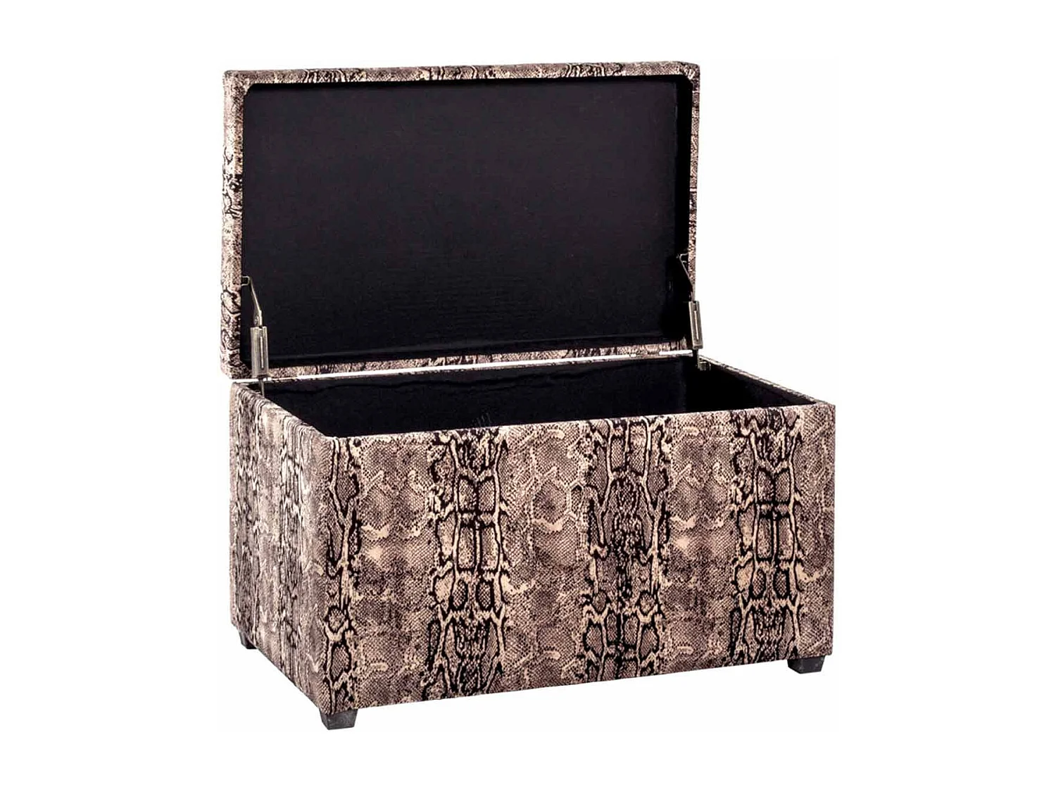 Coffre de Rangement "Motif Serpent" 65cm Marron