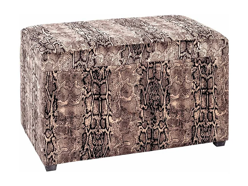 Coffre de Rangement "Motif Serpent" 65cm Marron