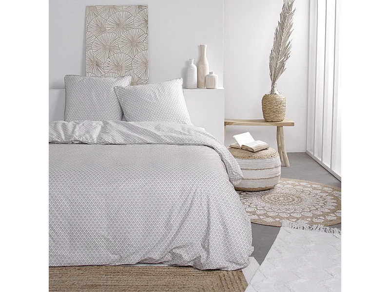 TODAY Parure de lit 2 personnes Slow Life - 220 x 240 cm - 100% Coton - Karma