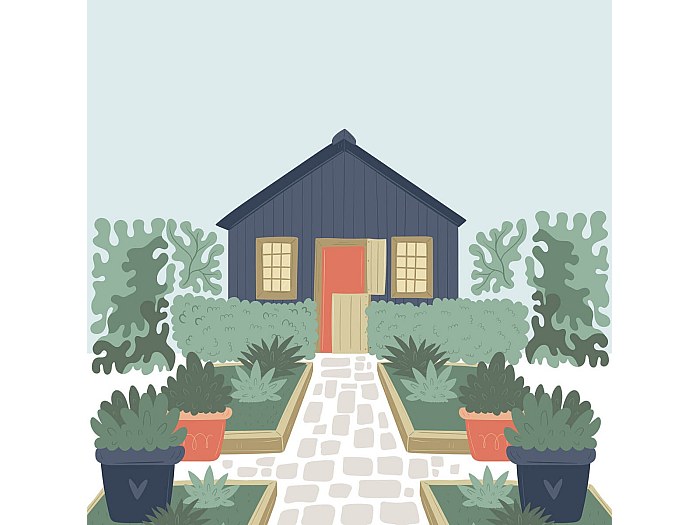 Tableau mural maison