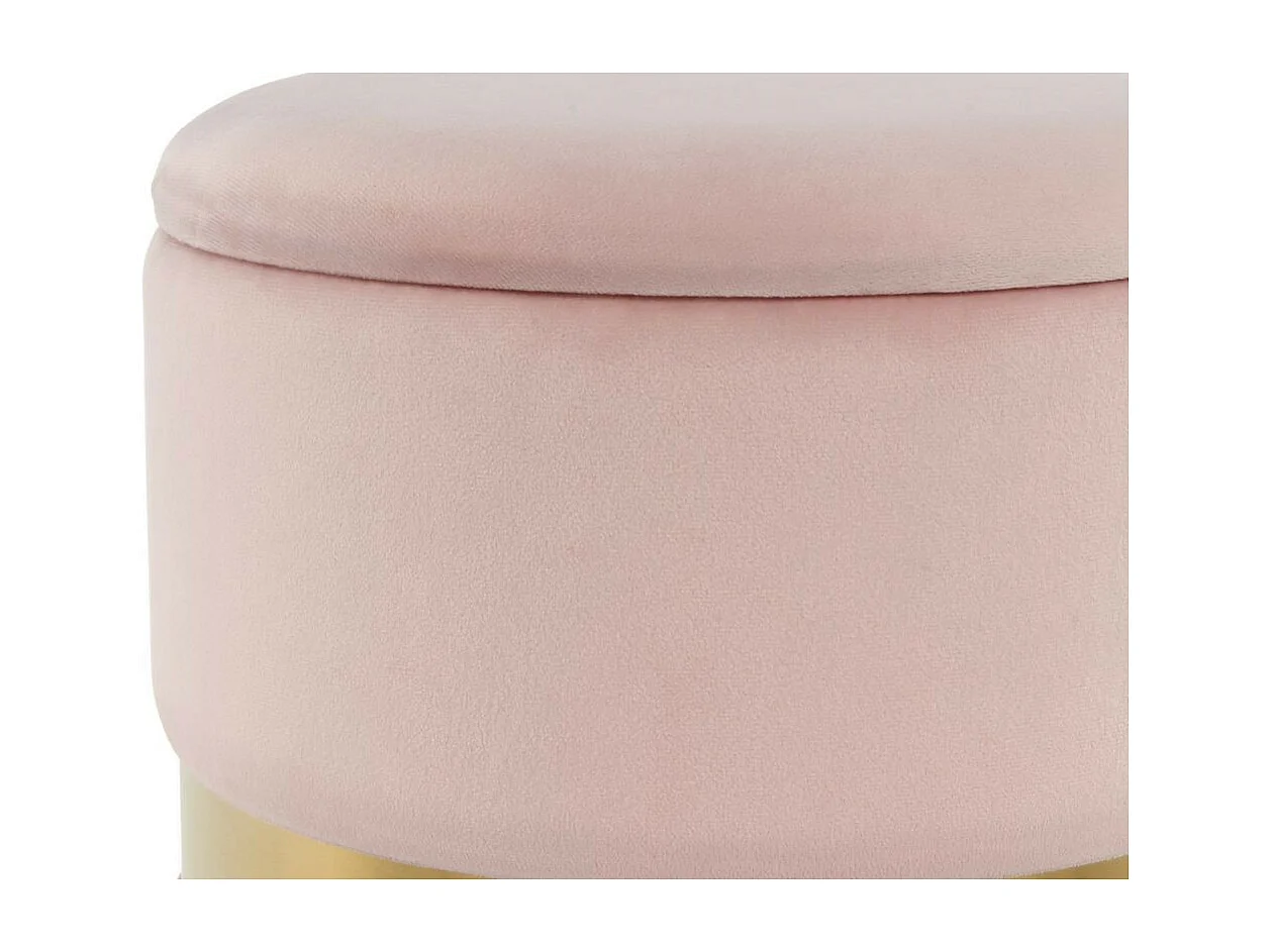 Lot de 2 Poufs & Coffres de Rangement "Zora" 44cm Rose