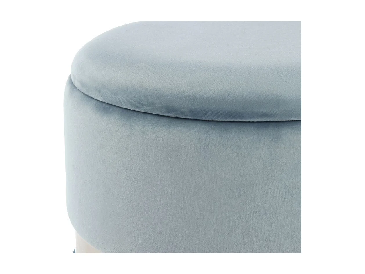 Lot de 2 Poufs & Coffres de Rangement "Zora" 44cm Bleu