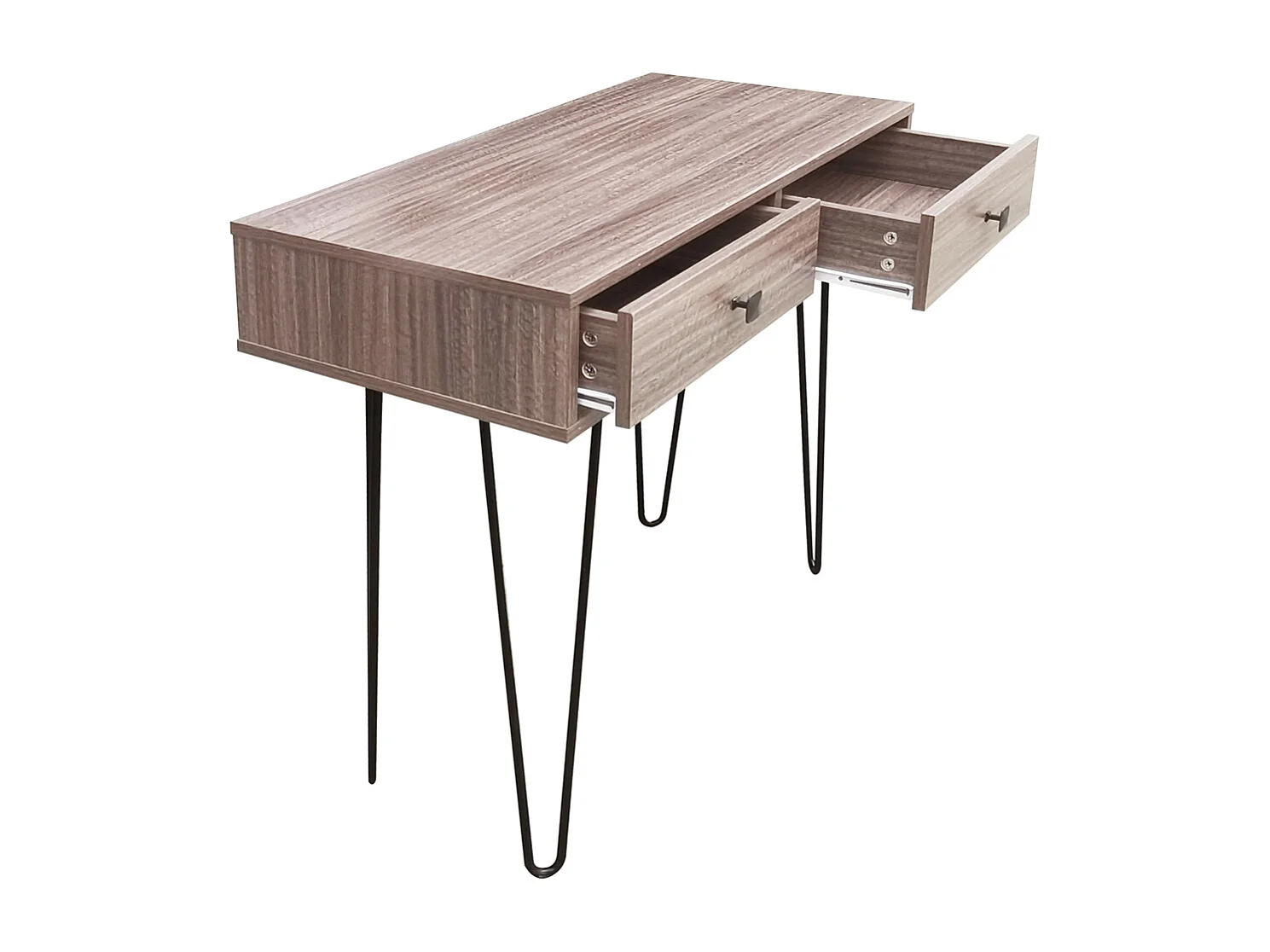 Bureau/Coiffeuse - 80x40 cm - pieds en épingle - avec 2 tiroirs - ORIANIS