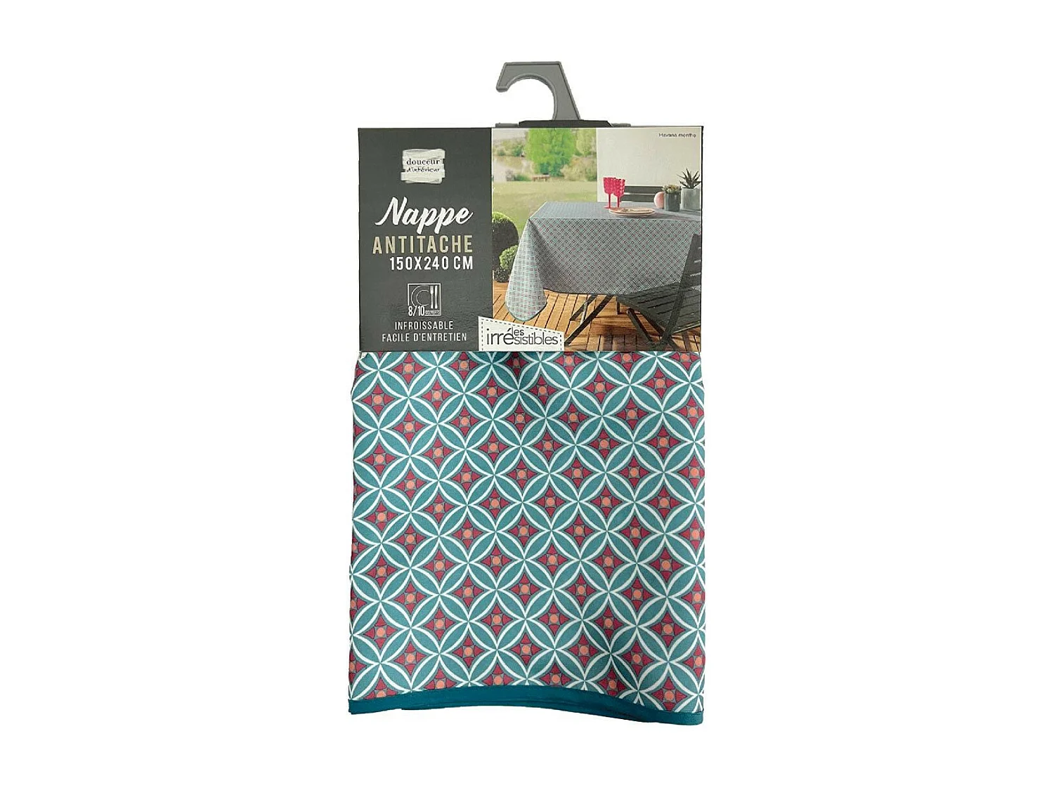 Nappe Antitache "Havana" 150x240cm Menthe