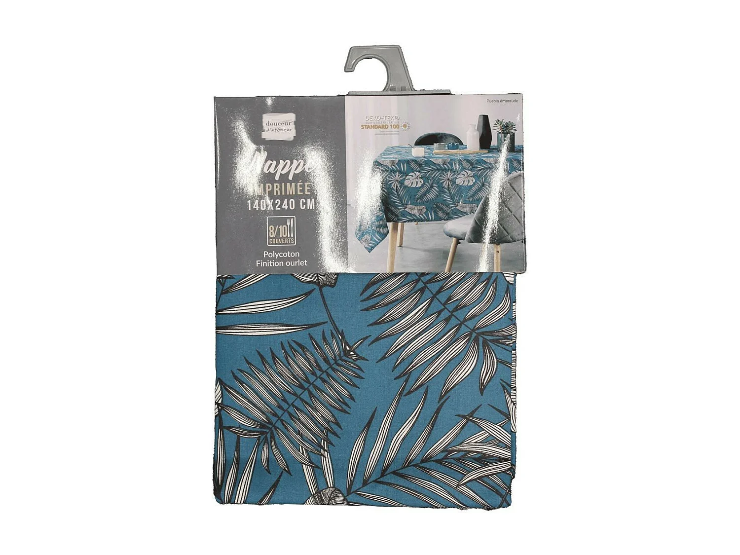 Nappe Rectangulaire "Puebla" 140x240cm Émeraude