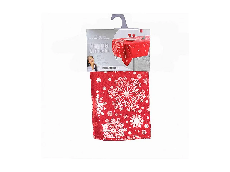 Nappe Rectangulaire Imprimée "Constellation" 150x300cm Rouge