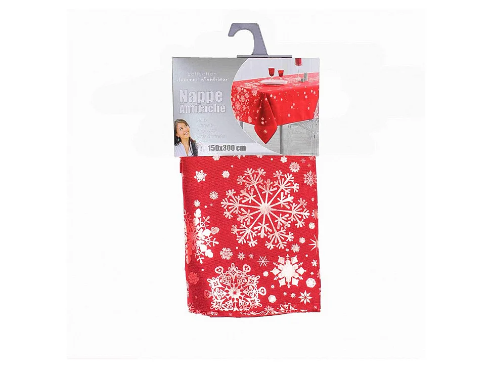 Nappe Rectangulaire Imprimée "Constellation" 150x300cm Rouge