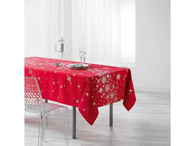 Nappe Rectangulaire Imprimée "Constellation" 150x240cm Rouge