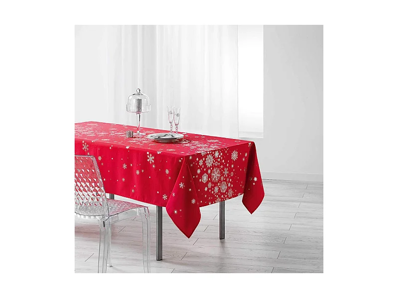 Nappe Rectangulaire Imprimée "Constellation" 150x240cm Rouge