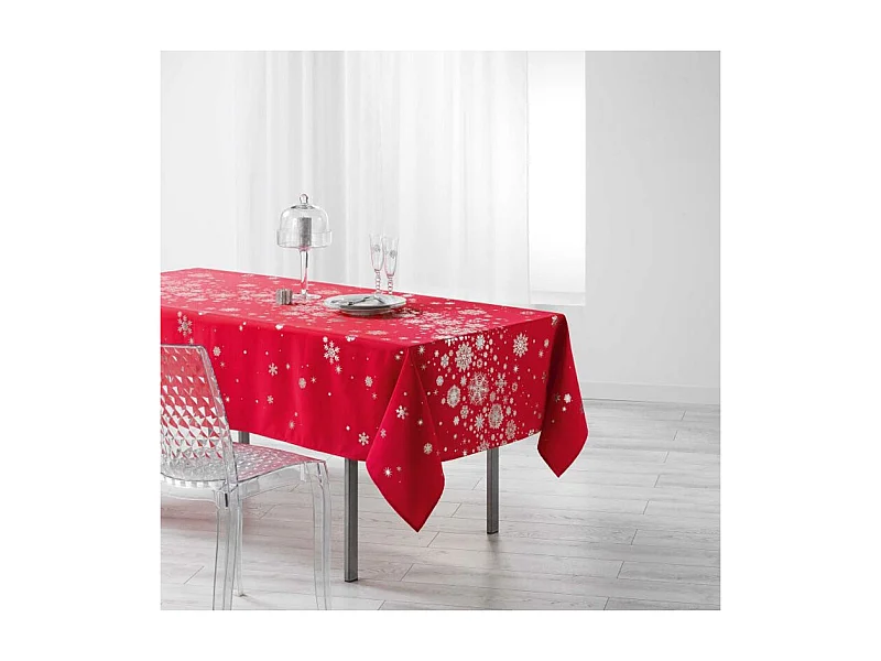 Nappe Rectangulaire Imprimée "Constellation" 150x240cm Rouge