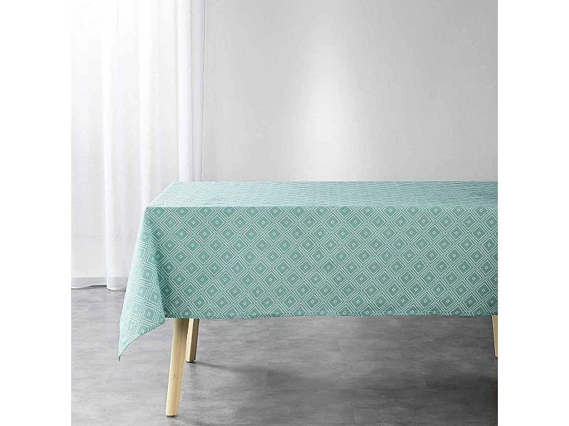 Nappe Rectangulaire "Idylle" 140x240cm Menthe