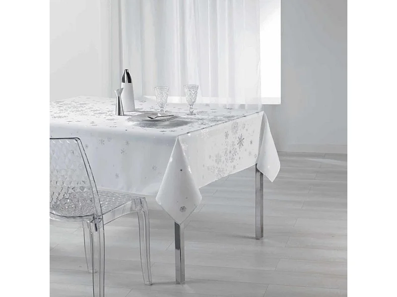 Nappe Rectangulaire Imprimée "Constellation" 150x240cm Blanc