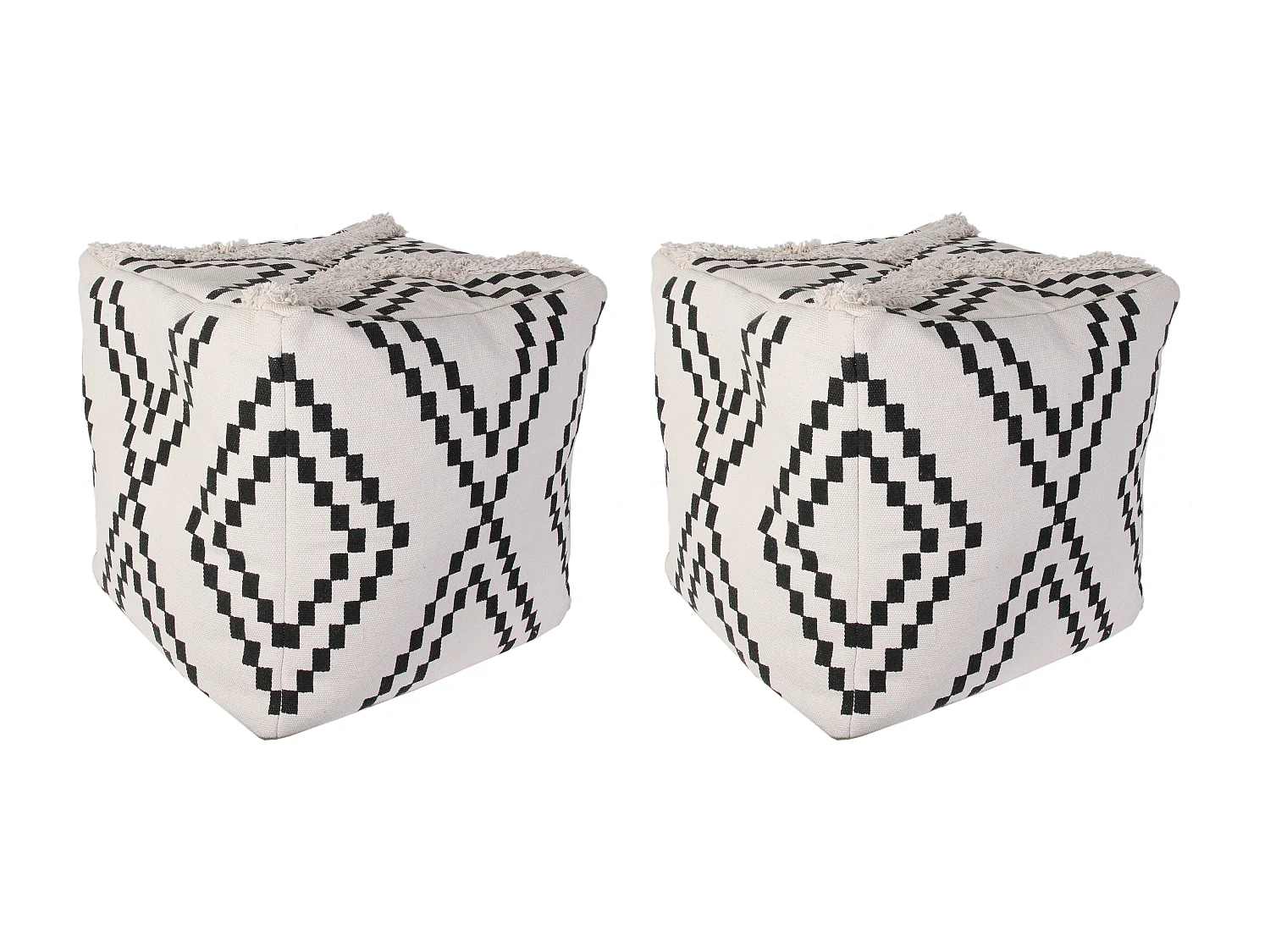 Pouf Berbere Mirage 45x45x45cm - Lot De 2