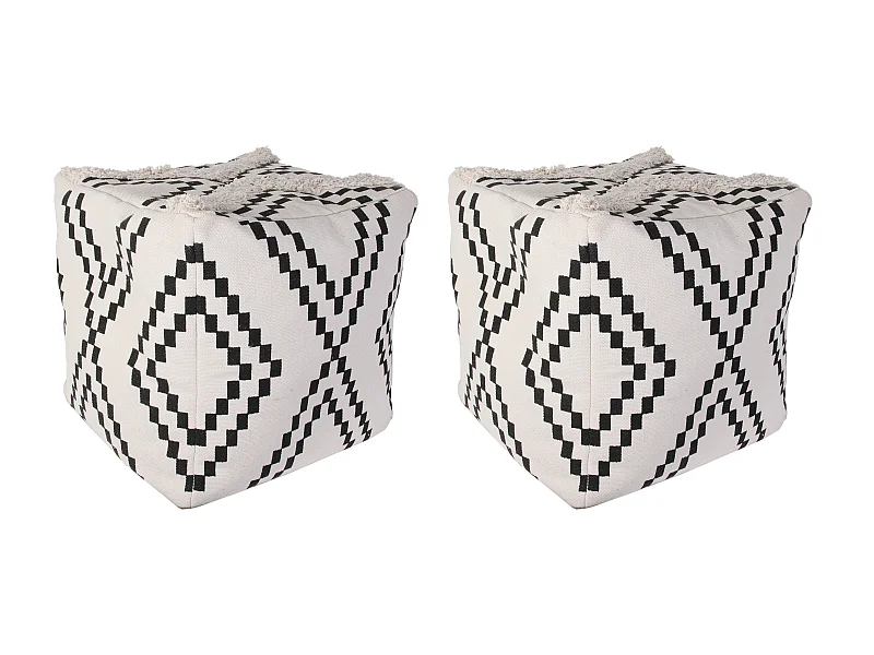 Pouf Berbere Mirage 45x45x45cm - Lot De 2