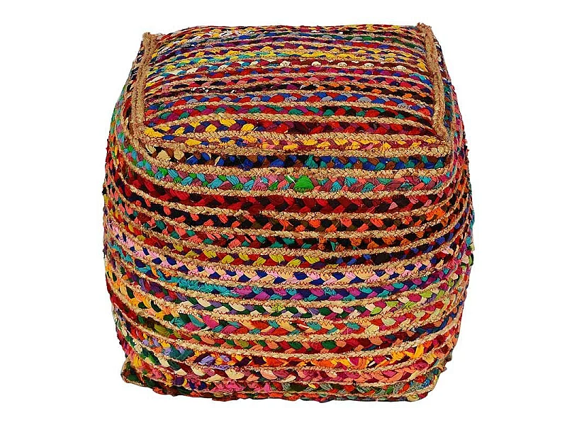 Pouf Kiliman Tissu Multicolore