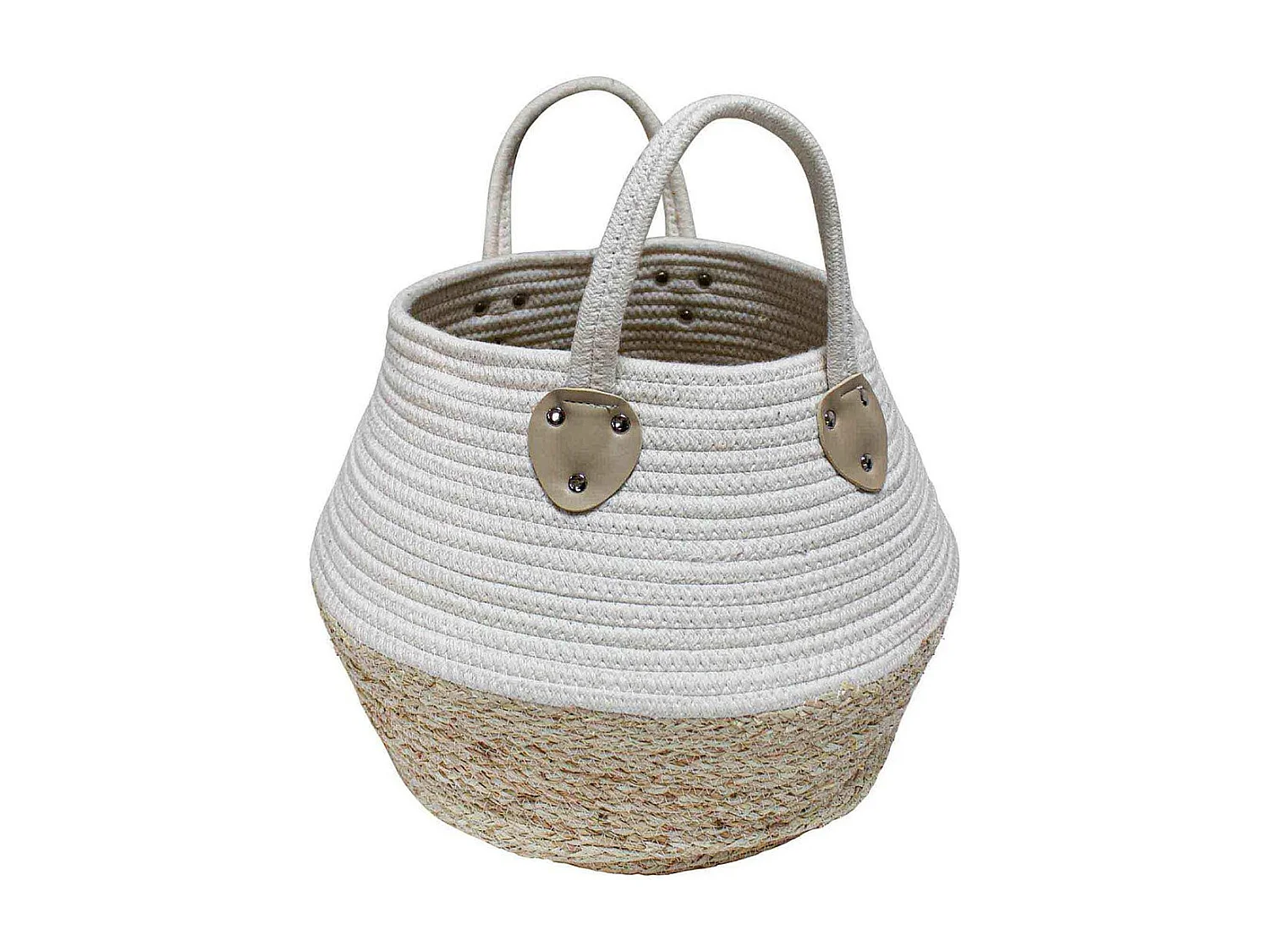 Panier de Rangement Déco "Osinella" 38cm Blanc