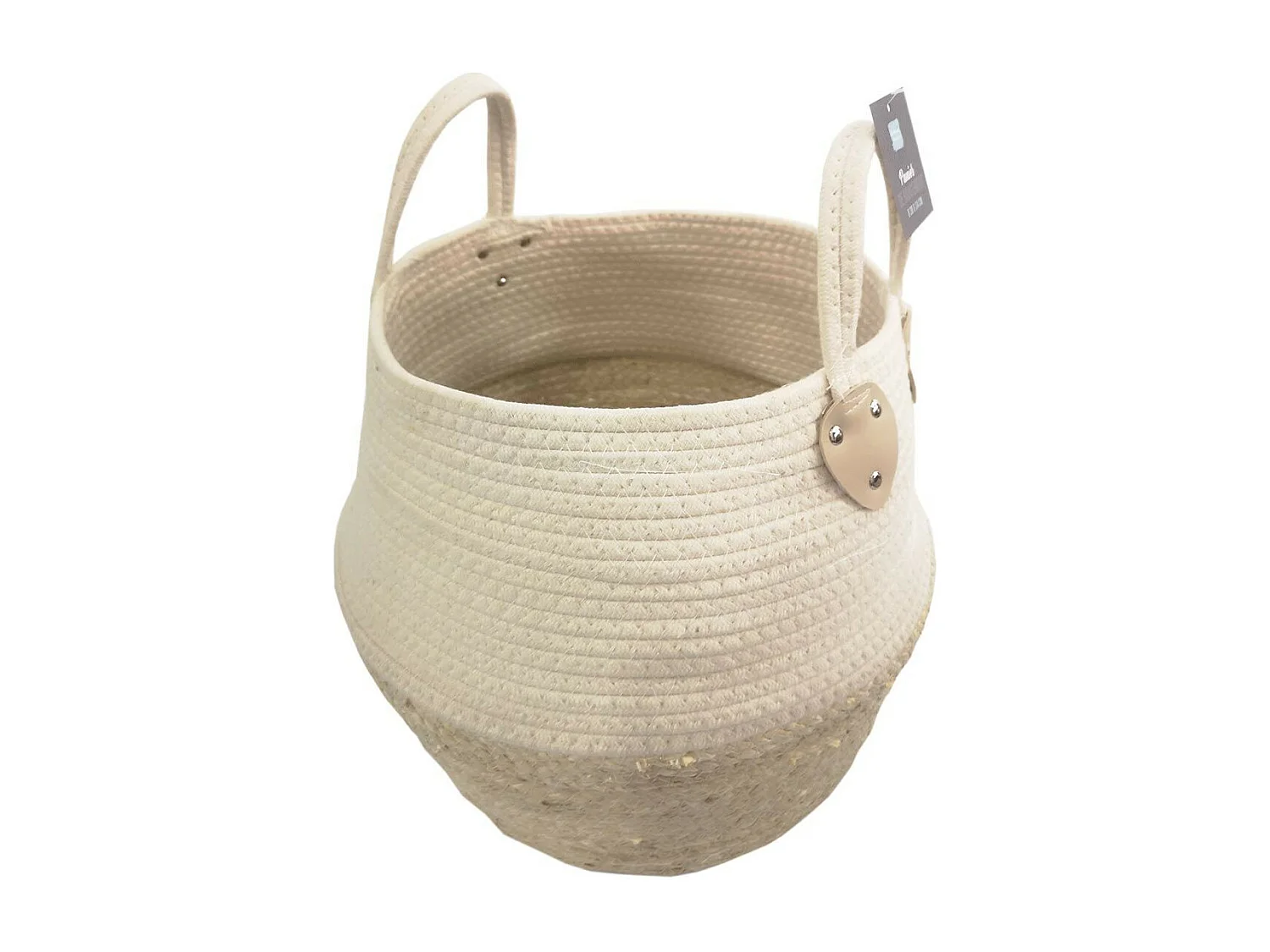 Panier de Rangement Déco "Osinella" 38cm Blanc