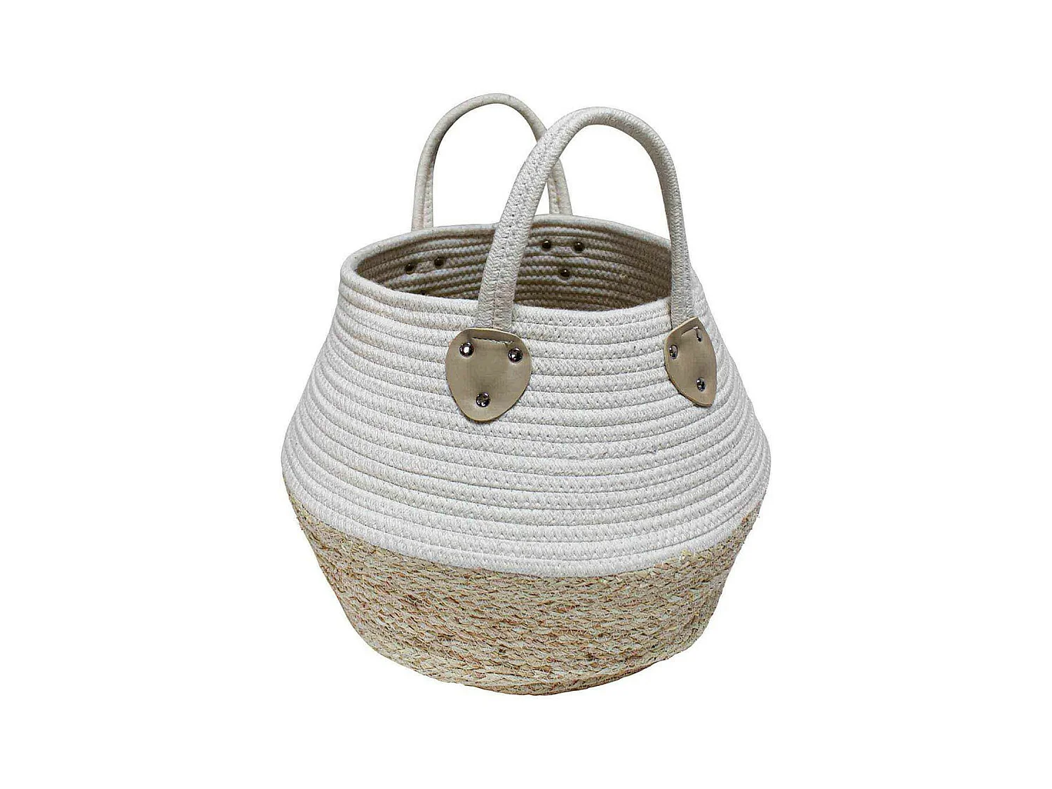 Panier de Rangement Déco "Osinella" 32cm Blanc