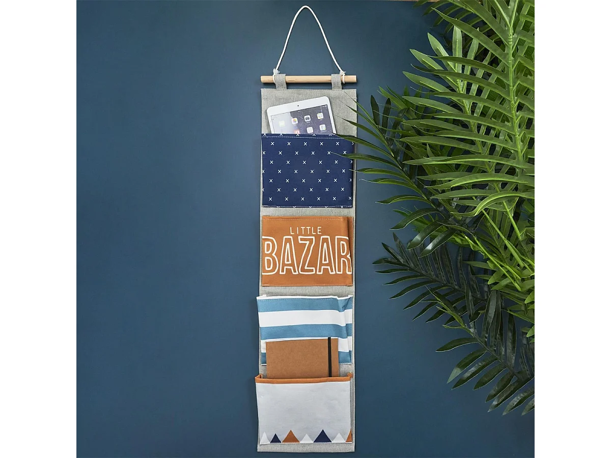 Rangement à Suspendre Enfant "Vertical" 86cm Bleu