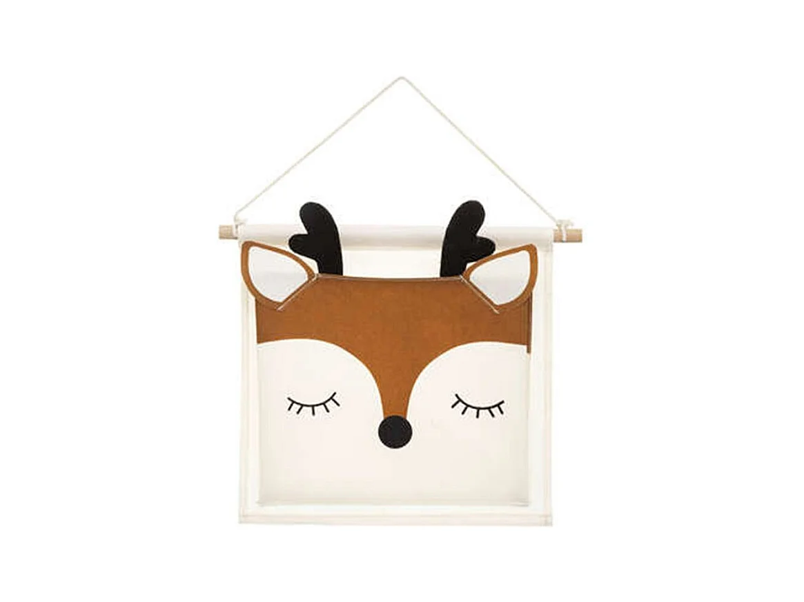 Panier Mural Cerf Enfant "Forêt" 42cm Multicolore