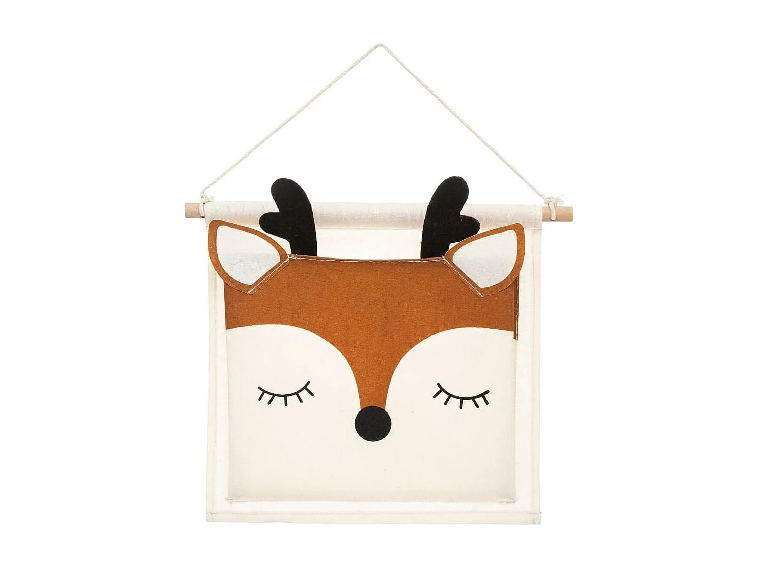 Panier Mural Cerf Enfant "Forêt" 42cm Multicolore