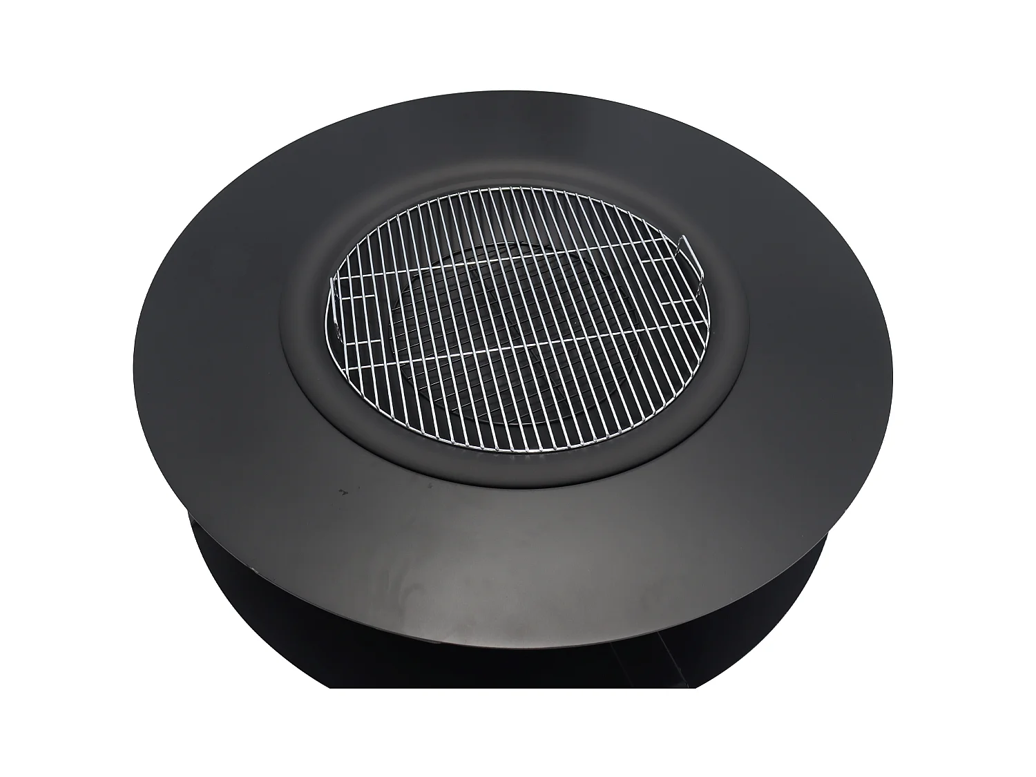 Grill „Plancha“ mit Holzablage - 120 x 120 x 40 cm - BARCENA