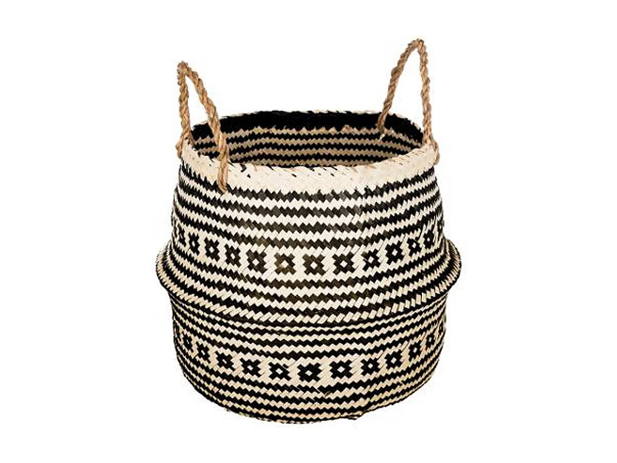 Panier de Rangement Pliable à Anses "Seagrass" 40cm Noir