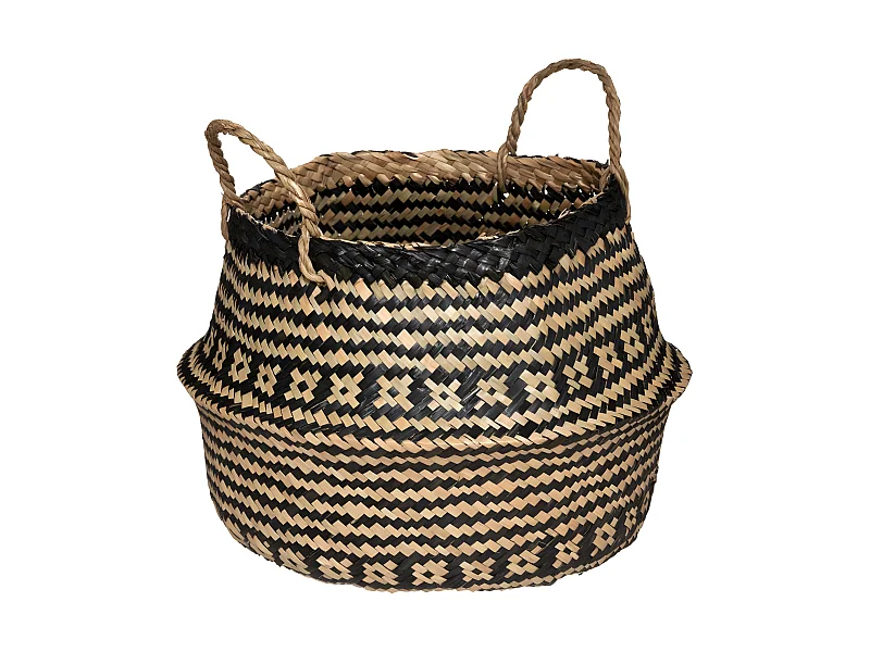Panier de Rangement Pliable à Anses "Seagrass" 40cm Noir