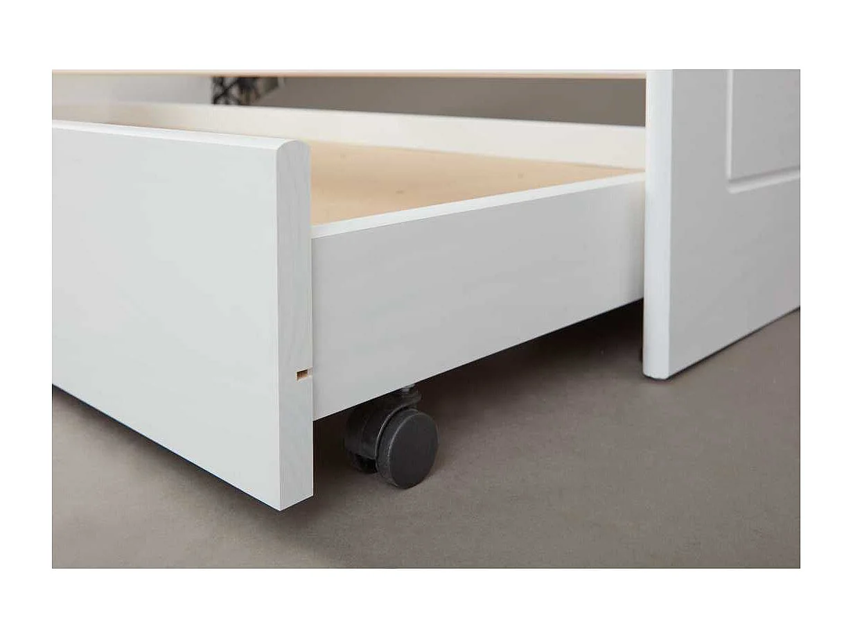 Lit Enfant Gigogne "Léana" 90x190cm Blanc