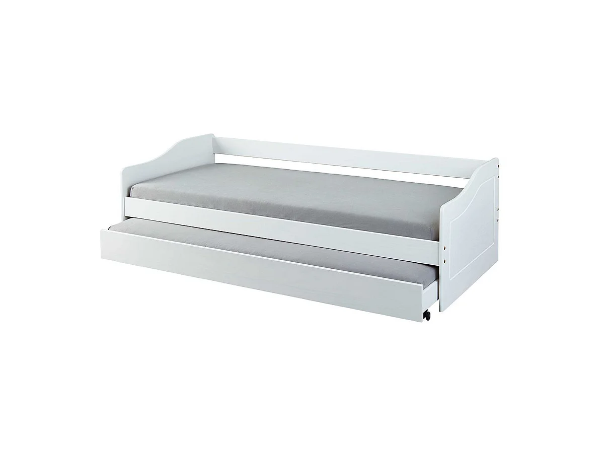 Lit Enfant Gigogne "Léana" 90x190cm Blanc