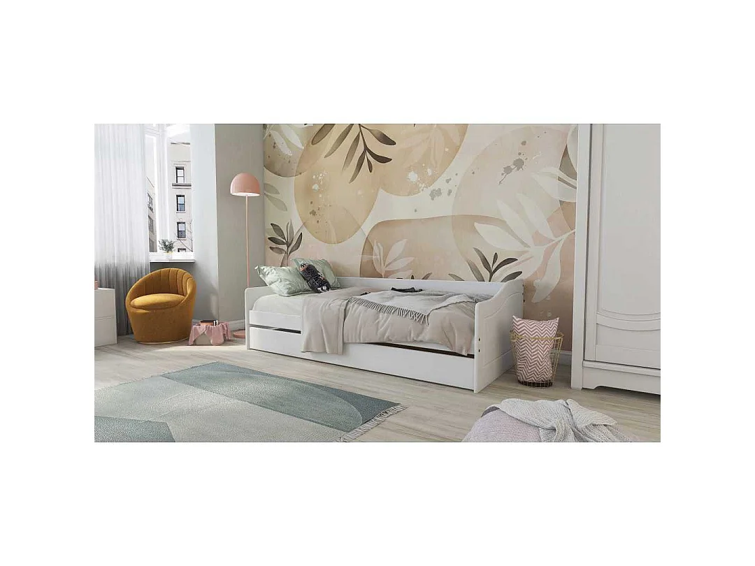 Lit Enfant Gigogne "Léana" 90x190cm Blanc