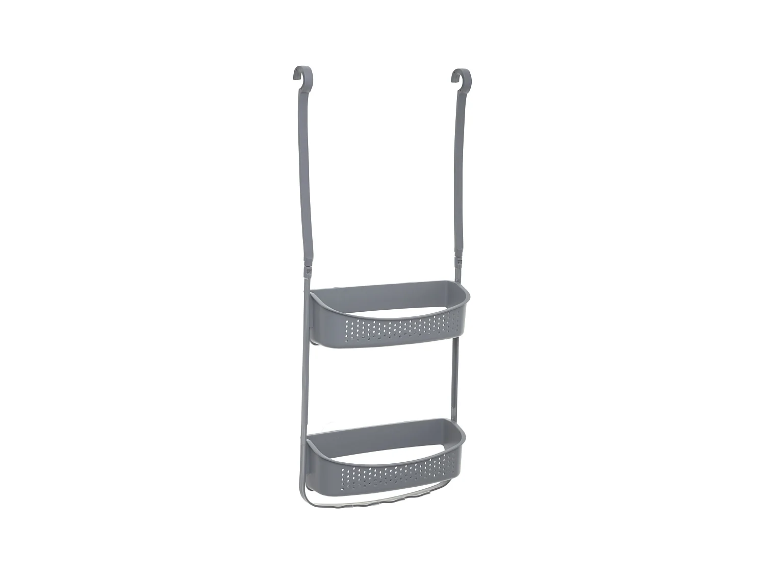 Support de Douche 2 Paniers "Souple" 70cm Gris