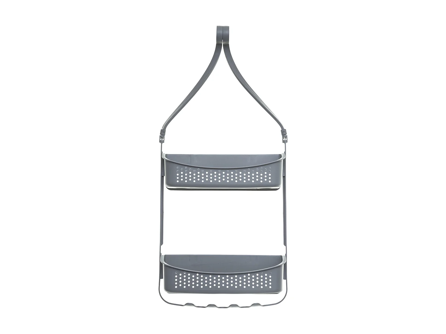 Support de Douche 2 Paniers "Souple" 70cm Gris