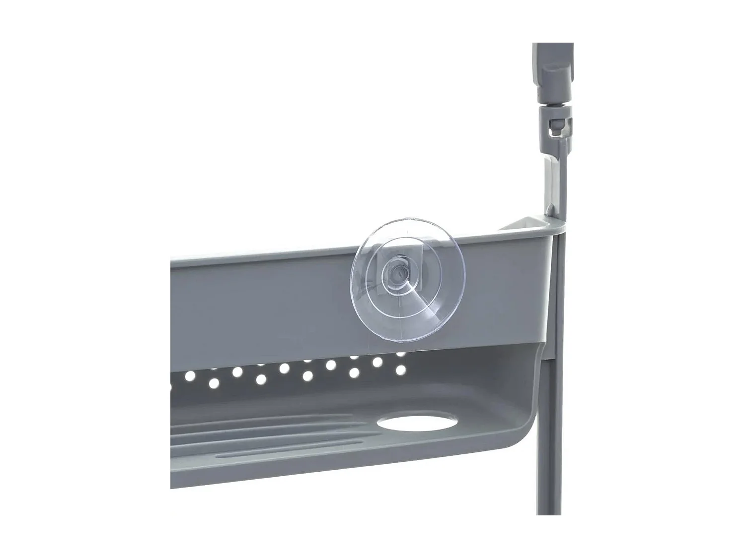 Support de Douche 2 Paniers "Souple" 70cm Gris