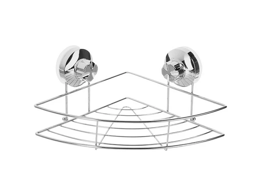 Etagère d'Angle de Douche "Ventouse" 26cm Argenté