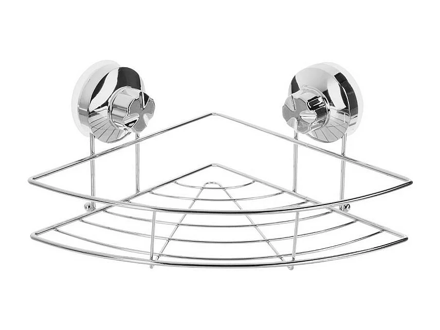 Etagère d'Angle de Douche "Ventouse" 26cm Argenté