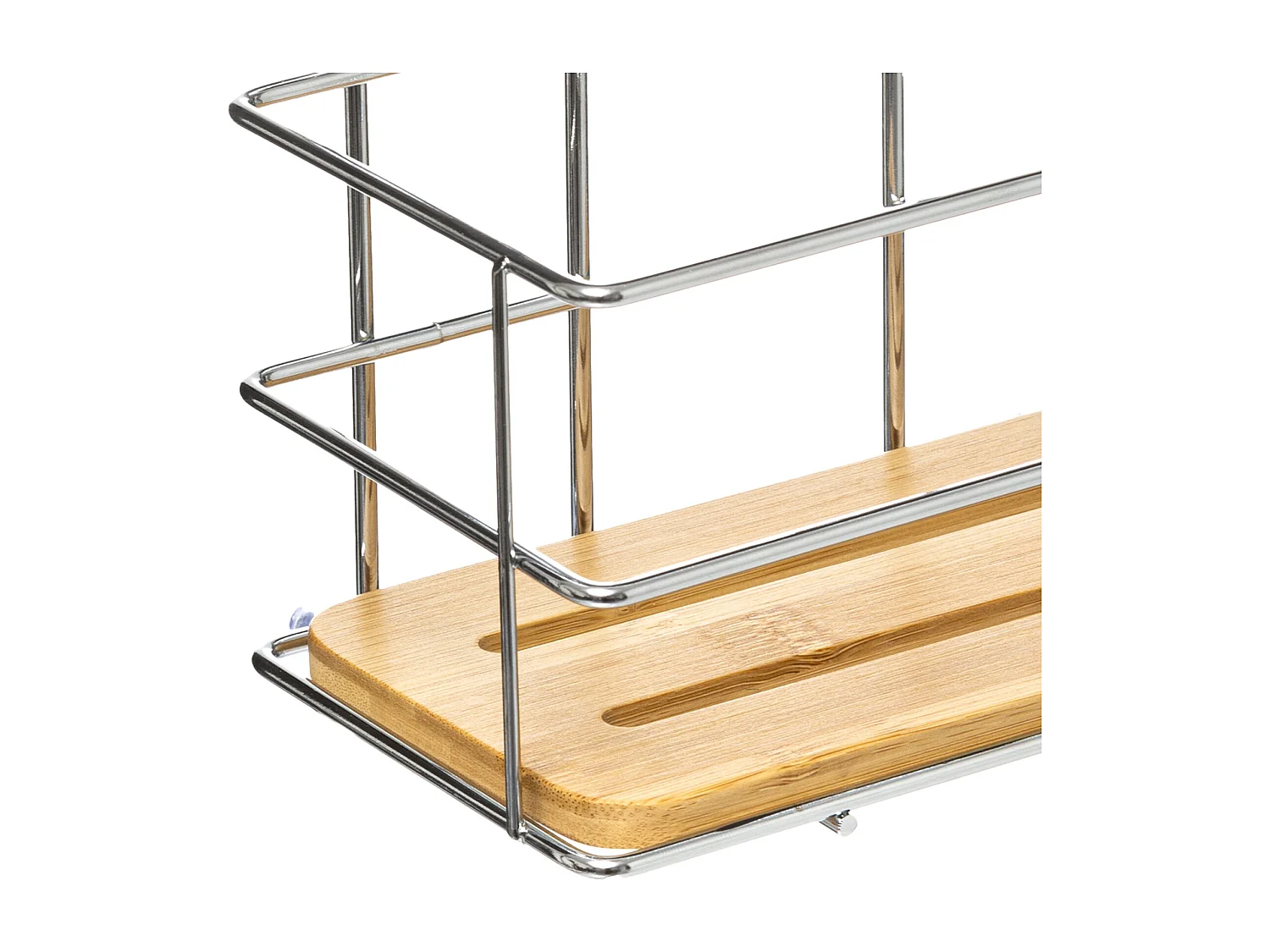 Panier Rectangle de Douche "Ventouse" 26cm Naturel