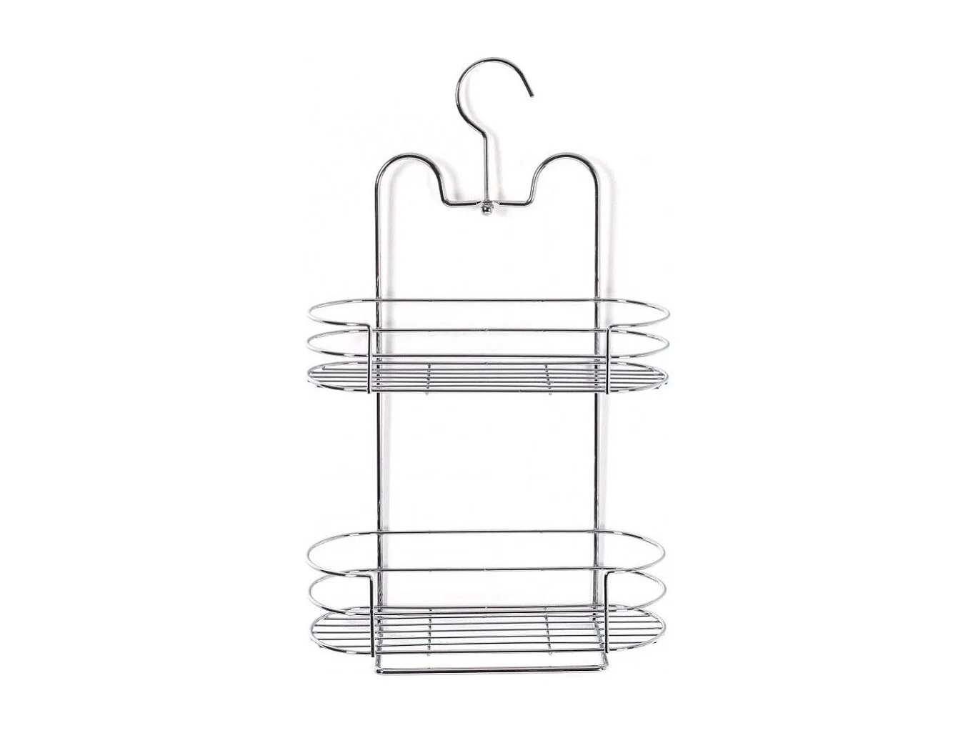 Support de Douche 2 Etagères "Wash" 41cm Gris