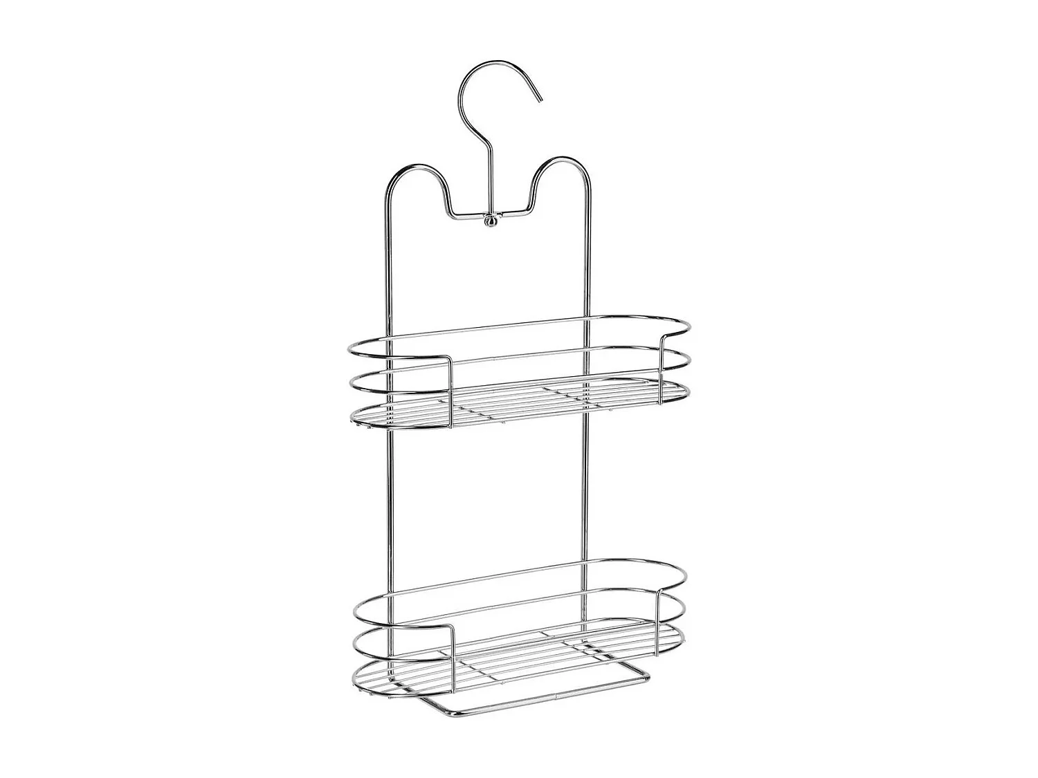 Support de Douche 2 Etagères "Wash" 41cm Gris